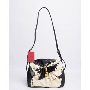 Valentino Black and Cream Shoulder Bag